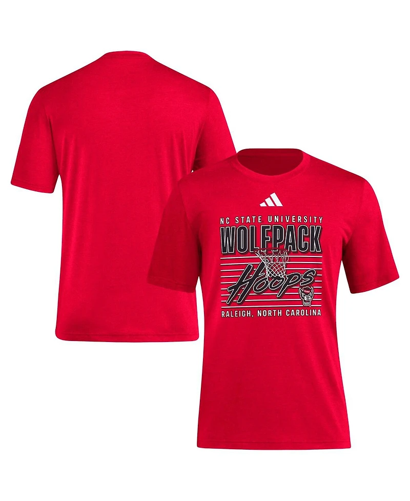 Adidas Men's Red Nc State Wolfpack Locker Swish Tri-Blend T-Shirt