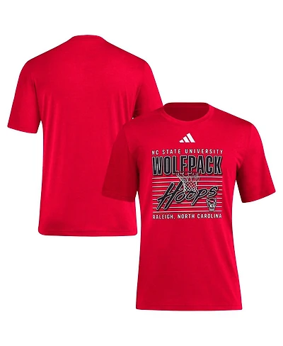 Adidas Men's Red Nc State Wolfpack Locker Swish Tri-Blend T-Shirt