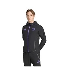 Adidas Men's Black Manchester United 2025/26 Tiro Vis Tech Travel Jacket
