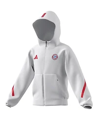 Adidas Big Boys and Girls White Bayern Munich 2025/26 Anthem Full-Zip Jacket