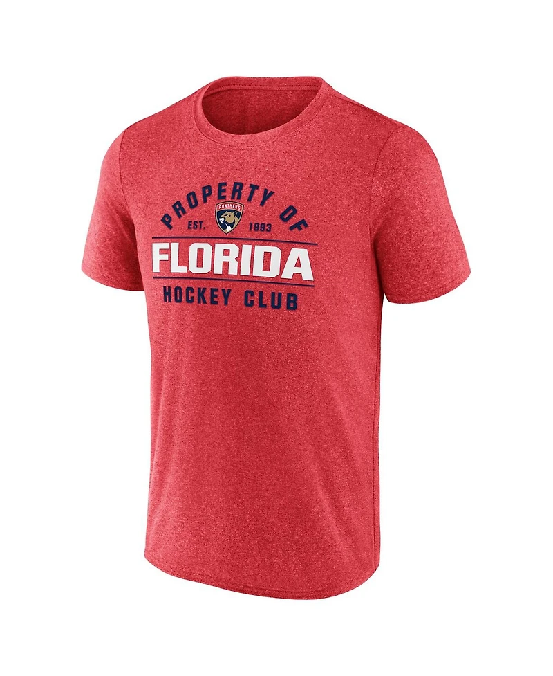 Fanatics Men's Heather Red Florida Panthers Property of T-Shirt