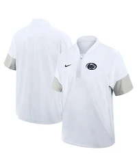 Nike Men's White Penn State Nittany Lions 2025 Sideline Short Sleeve Quarter-Zip Coach Jacket