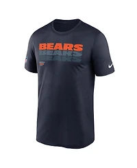 Nike Men's Navy Chicago Bears Sideline Legend Performance T-Shirt