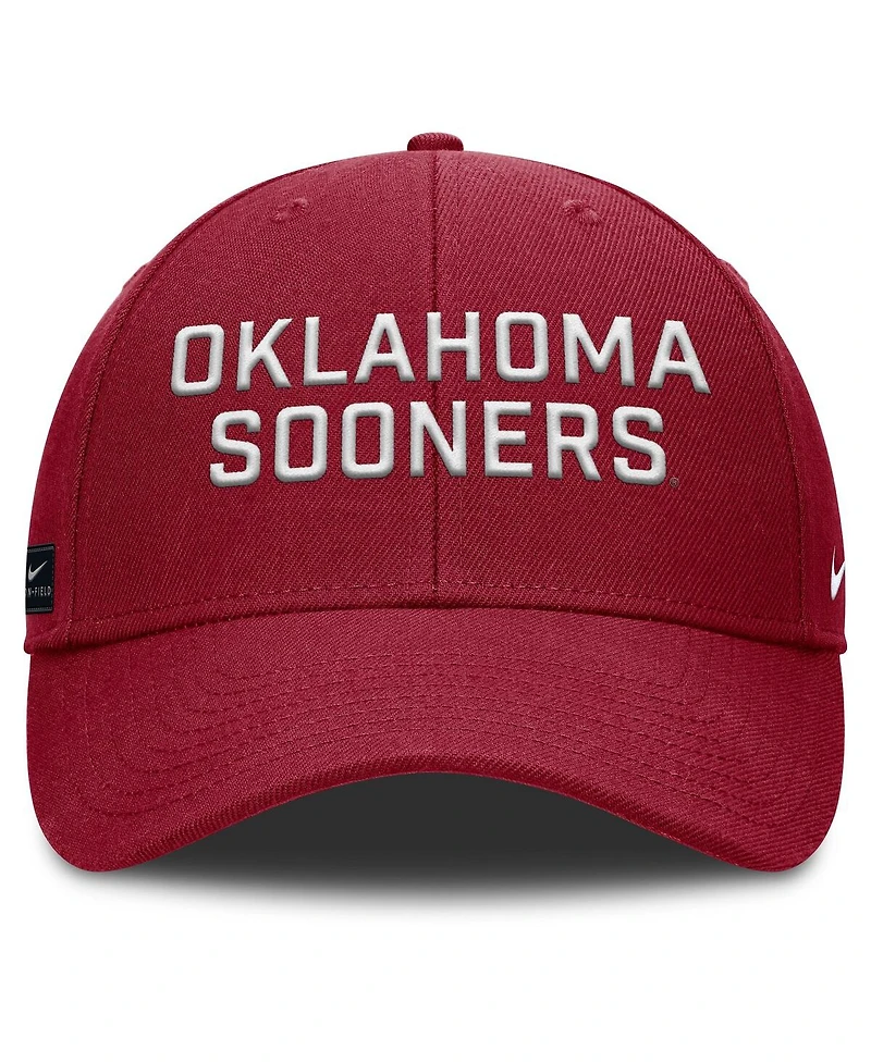 Nike Men's Crimson Oklahoma Sooners Rise Practice Adjustable Hat