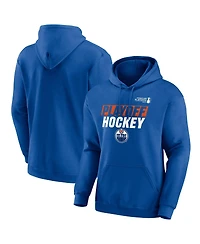 Fanatics Men's Royal Edmonton Oilers 2025 Stanley Cup Playoffs Breakout Fleece Pullover Hoodie