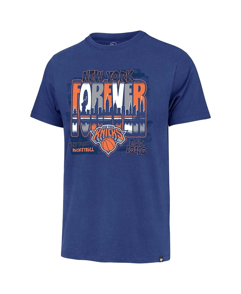 '47 Brand Men's Blue New York Knicks Super Regional Franklin T-Shirt