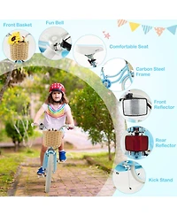 18-Inch Kids Bike with Training Wheels and Adjustable Handlebar Seat