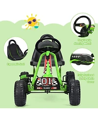 4 Wheel Pedal Powered Ride On Car with Adjustable Seat