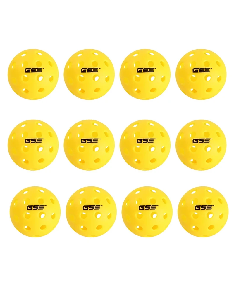 Gse Games & Sports Expert 12-Pack of Outdoor Pickleball Balls Set, Usapa Standard 40 Holes Pickle Balls (Several Colors Available)