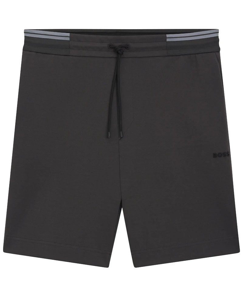 Boss by Hugo Men's Cotton-Blend Stripe Detail Shorts