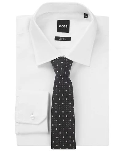 Boss by Hugo Boss Men's Silk-Blend Monogram Tie