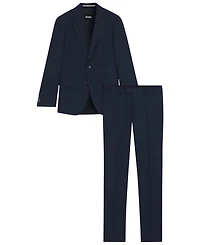Boss by Hugo Men's Micro-Patterned Virgin Wool Slim-Fit Suit