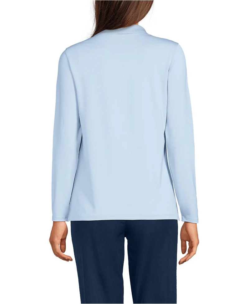 Lands' End Women's Long Sleeve Feminine Fit Rapid Dry Polo Shirt