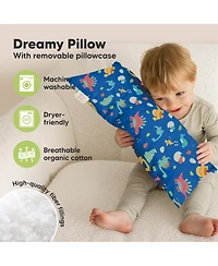 KeaBabies Toddler Buddy Pillow with Pillowcase, 10X18 Soft Cotton Pillows for Sleeping