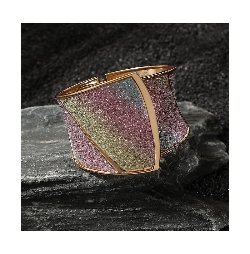 Sohi Crystal Ombre Cuff Bracelet