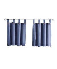 Elrene Home Fashions Tucker Solid Button Window Tier Set