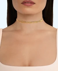 Ettika Oval Dome Baguette Chain Necklace