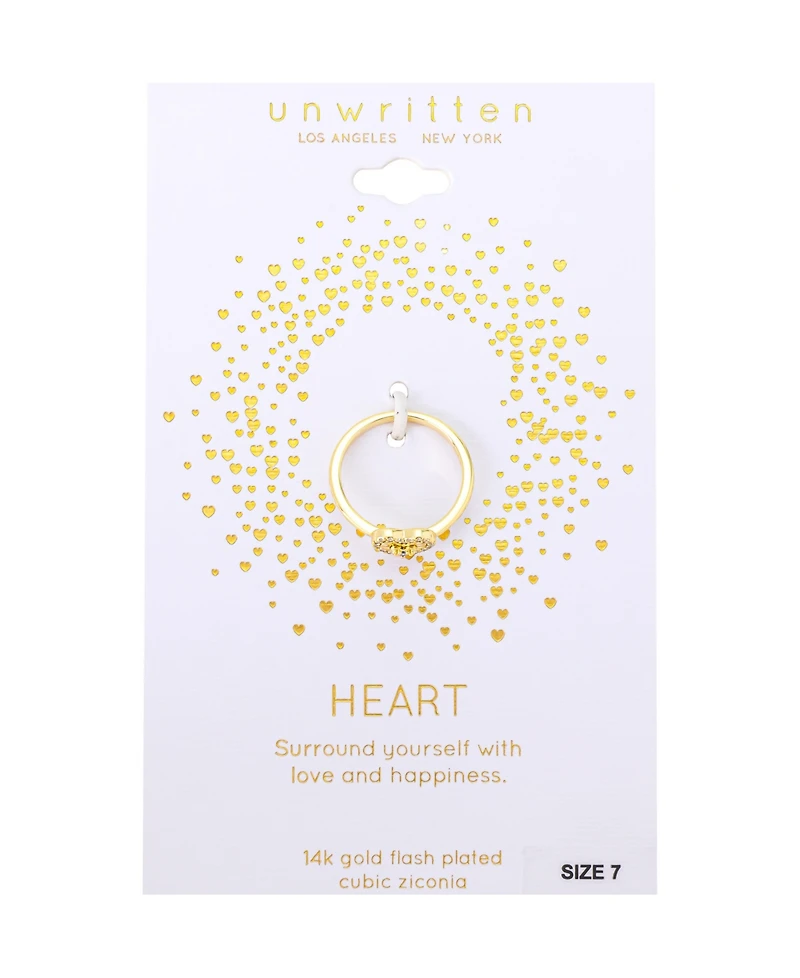 Unwritten Cubic Zirconia Heart Statement Ring