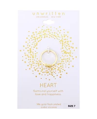 Unwritten Cubic Zirconia Heart Statement Ring