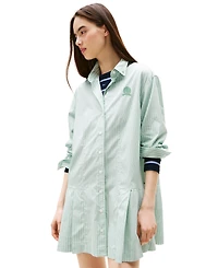 Tommy Jeans Women's Pleated Crest Cotton Shirt Dress