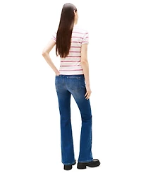Tommy Jeans Women's Slim Essential Ribbed Badge T-Shirt