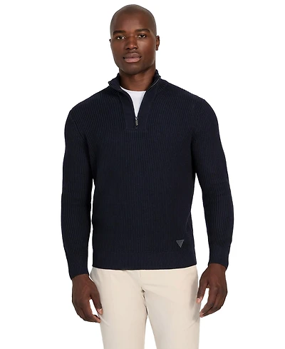 Guess Men's Headley Half Zip Mock Sweater