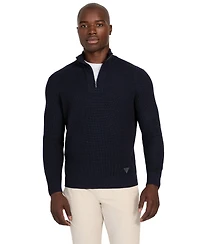 Guess Men's Headley Half Zip Mock Sweater
