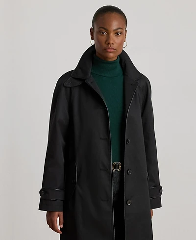 Lauren Ralph Women's Buttoned Maxi Trench Coat