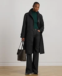 Lauren Ralph Women's Buttoned Maxi Trench Coat
