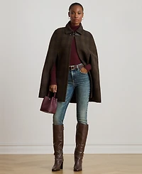 Lauren Ralph Women's Wool-Blend Cape Coat