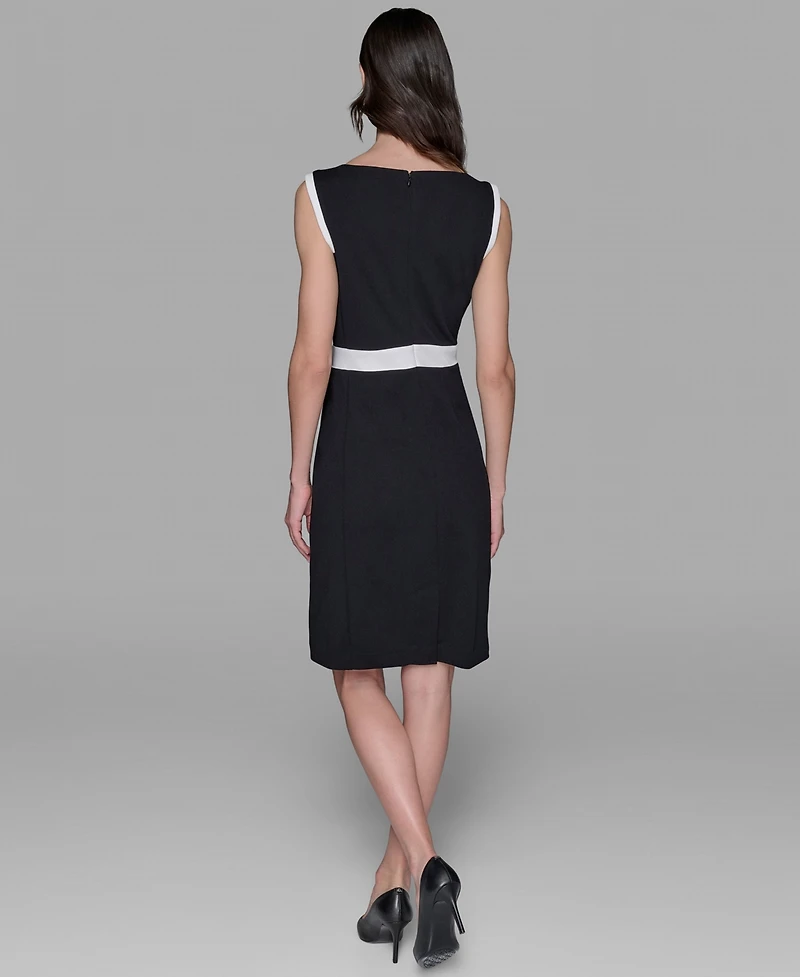 Karl Lagerfeld Paris Women's Scuba Crepe Bow Sheath Dress