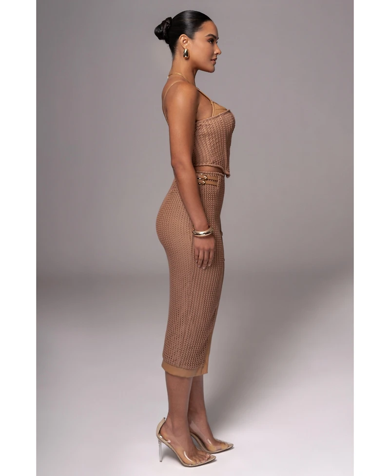 Jluxlabel Women's Textured Mystique Midi Skirt