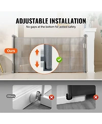 Slickblue Toddler Wide Mesh Retractable Gate Pets Use on Stairs and Doorways