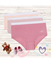MeMoi Big Girls 3 Pair Pack Solid Chromatic Rose Briefs