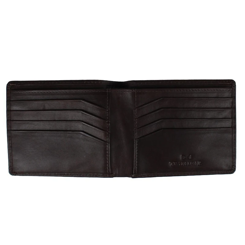 Trafalgar Men's Lazzaro Lattice Weave Leather Bi-Fold Wallet