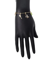 Disney Mickey Mouse Cubic Zirconia Tennis Charm Bolo Bracelet