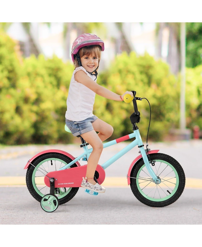 Kids Bike with Adjustable Handlebar and Saddle Blue
