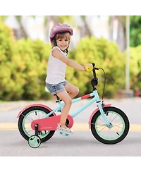 Kids Bike with Adjustable Handlebar and Saddle Blue
