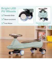 Wiggle Car with Hauling Rope Ride on Toy with Under-Seat Storage