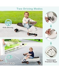 Wiggle Car with Hauling Rope Ride on Toy with Under-Seat Storage