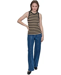 Dkny Jeans Petite Cotton Ribbed Sweater Tank Top