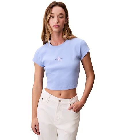 Calvin Klein Jeans Women's Monogram Logo Baby T-Shirt