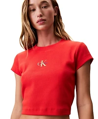Calvin Klein Jeans Women's Monogram Logo Baby T-Shirt