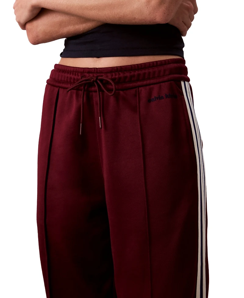 Calvin Klein Jeans Women's High-Shine French Terry Track Pants