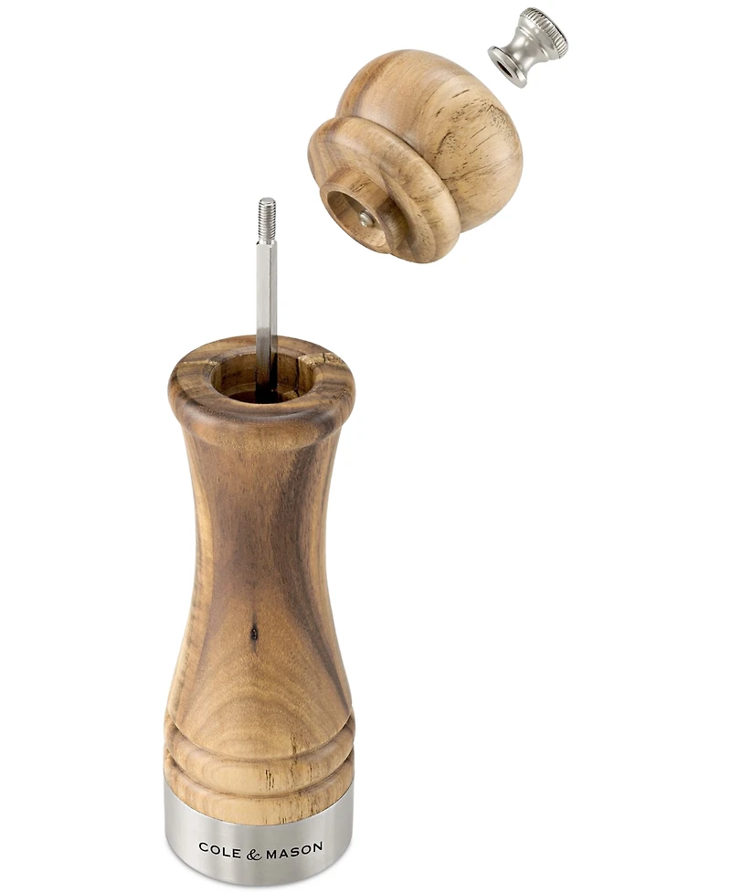 Cole & Mason Camden Acacia Wood Stainless Steel Salt & Pepper Mill Gift Set