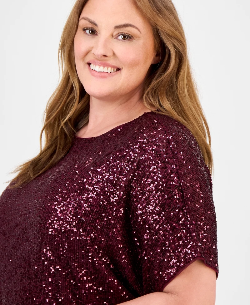 Anne Klein Plus Sequin Top