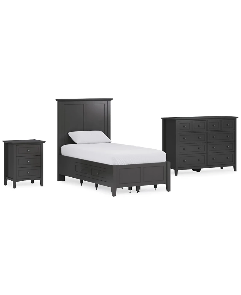 Hedworth Twin Storage 3-Pc. Set (Bed, Dresser & Nightstand)