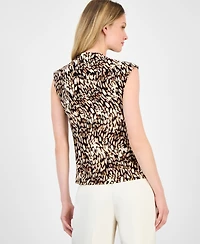 Anne Klein Women's Sleeveless Cowlneck Top
