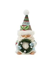 Jim Shore Holiday Gnome Wreath and Hat Figurine