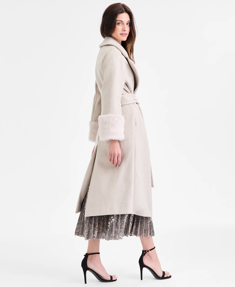 Anne Klein Women's Tie-Front Coat With Removable Tie